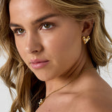 Heart earrings with pearls
