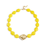 Necklace with statement bead