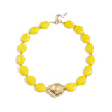 Necklace with statement bead
