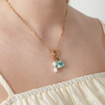 Blue heart DIY necklace