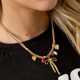 Stainless Steel Pendant necklaces Bow Knot Casual Daily Simple Series Women's jewelry