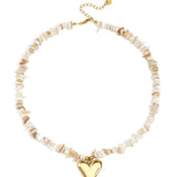 Stainless Steel Beaded Necklaces Heart Vacation Daily Romantic Series Women's jewelry