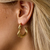 Stainless Steel Hoop Earrings Heart Casual Daily Simple Series Women's jewelry