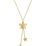 Stainless Steel Long Necklaces Flower Casual Daily Simple Series Women's jewelry