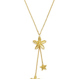 Stainless Steel Long Necklaces Flower Casual Daily Simple Series Women's jewelry