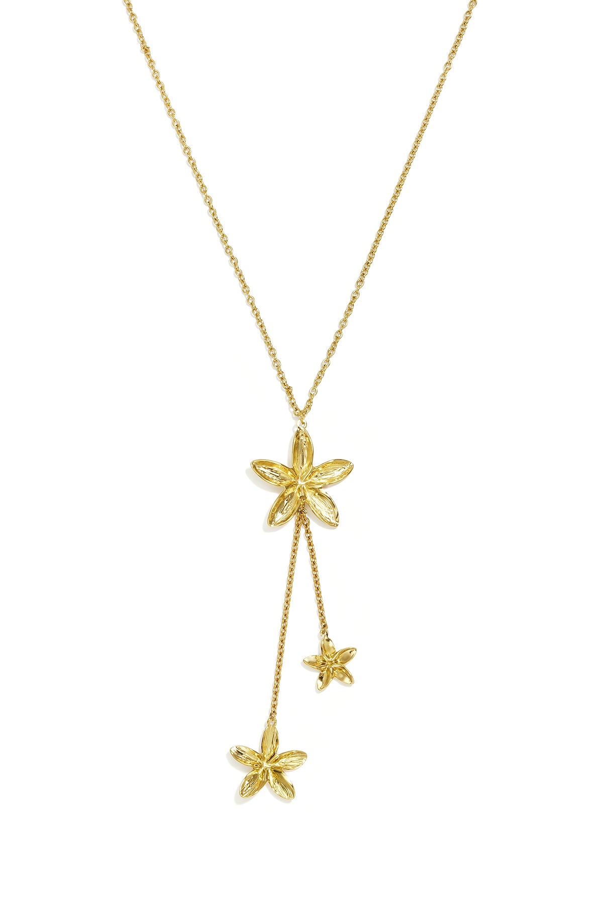 Stainless Steel Long Necklaces Flower Casual Daily Simple Series Women's jewelry