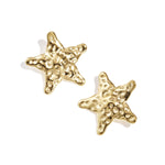 Dented star earrings