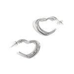 Stainless Steel Hoop Earrings Heart Casual Daily Simple Series Women's jewelry