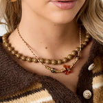 Polyester Beaded Necklaces Flower Casual Daily Simple Series Women's jewelry