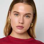 Heart hoop earrings