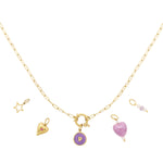 Purple heart DIY necklace
