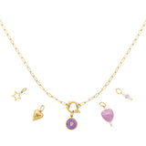 Purple heart DIY necklace