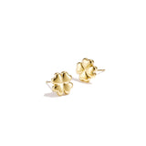Minimalist clover stud earrings
