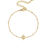 Bracelet with beads and shooting star with stone