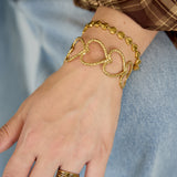 Stainless Steel Cuff Bracelets Heart Casual Daily Simple Series Women's jewelry