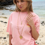 Necklace with moving fish charm