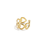 Ring heart connected - Silver Color color