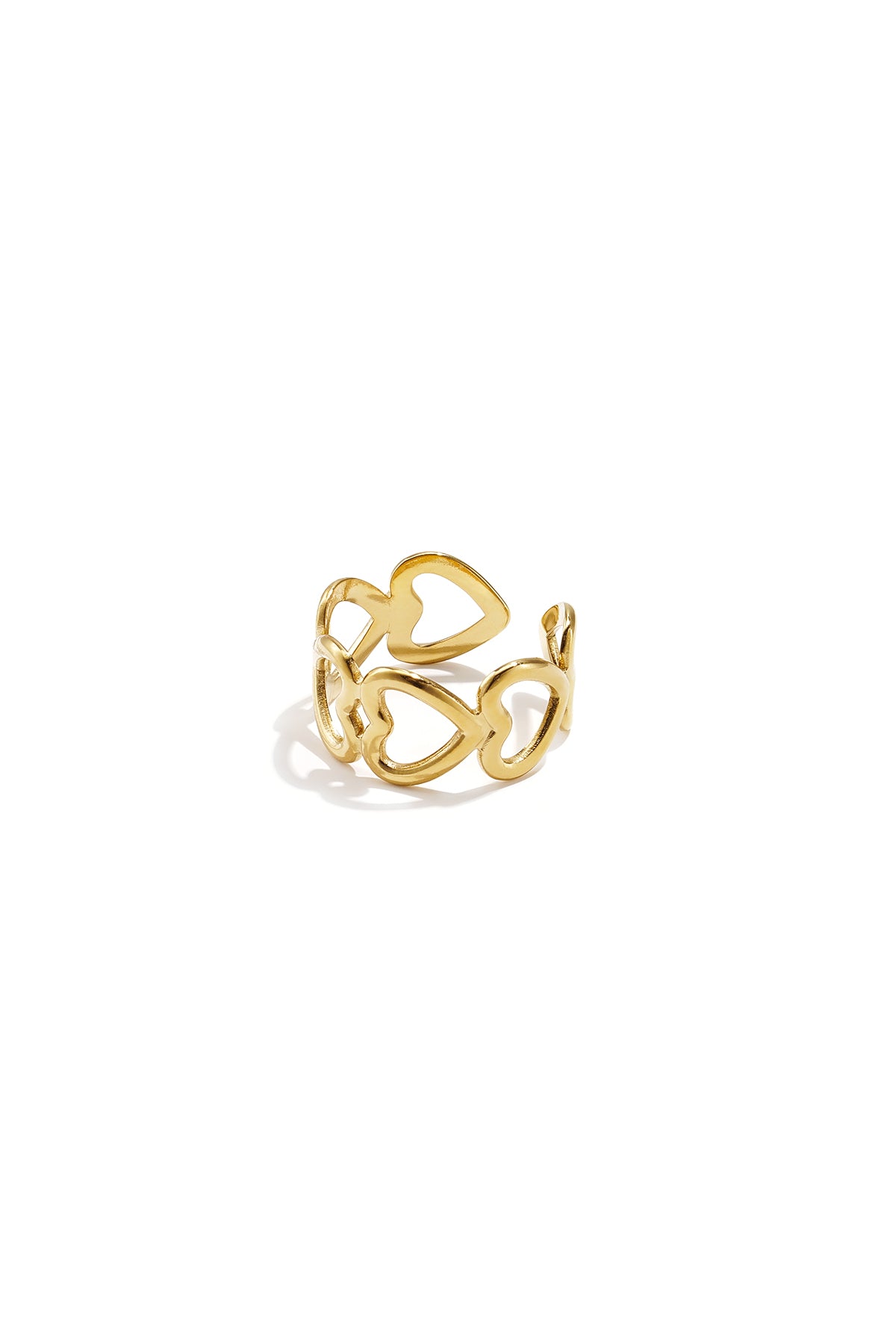 Ring heart connected - Silver Color color