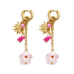 Stainless Steel Beads Earrings Flower Casual Holiday/Beach Romantic Series Women's jewelry