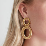 Stainless Steel Drop Earrings circle Casual Daily Simple Series Women's jewelry