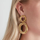 Stainless Steel Drop Earrings circle Casual Daily Simple Series Women's jewelry