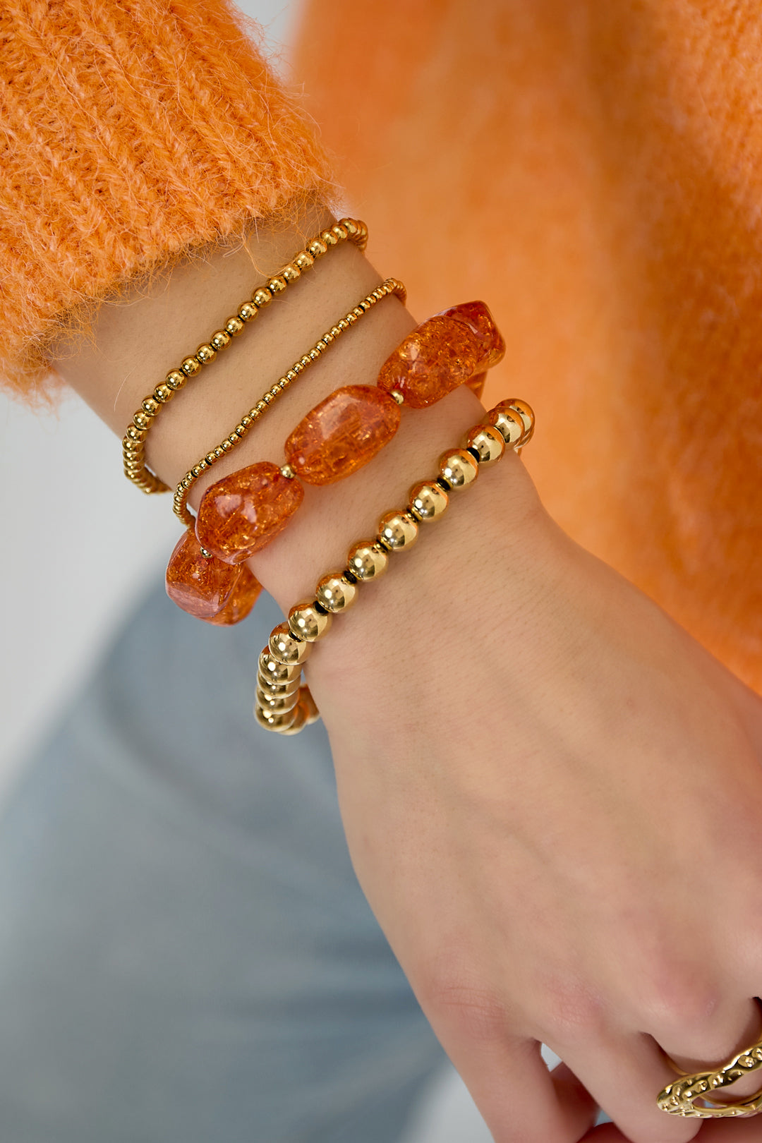 Bracelet set with chunky beads