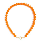 Beaded necklace with front closure - 12mm