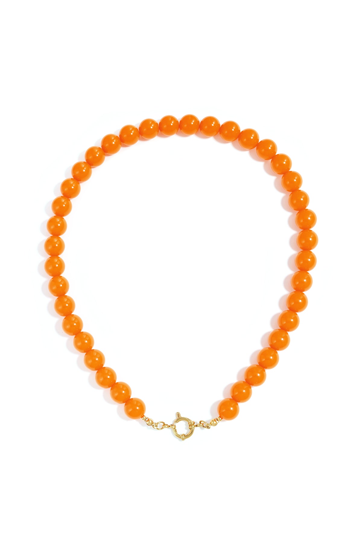 Beaded necklace with front closure - 12mm