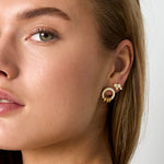 Stud earrings with elegant rings