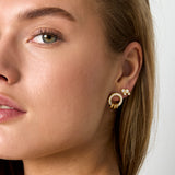 Stud earrings with elegant rings