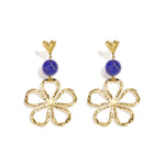 Stainless Steel Dangle Earrings Flower Daily Simple Series Women's jewelry