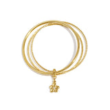 Bangles with hanging flower charm
