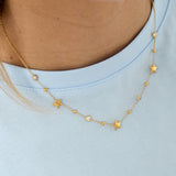 Necklace with stars and stones