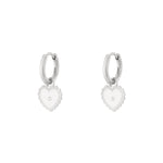 Mini dot heart earrings