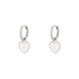 Mini dot heart earrings