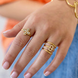 3-tiered ring with an elliptical set