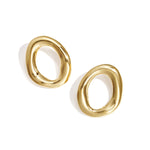 Oval earrings with an organic shape
