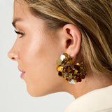 Hoop earrings made of sequins and beads