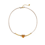 Polyester Beaded Necklaces Heart Casual Daily Simple Series Women's jewelry