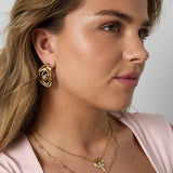 Necklace with cross and star charms