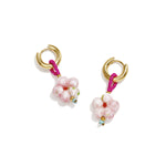 Stainless Steel Beads Earrings Flower Cute Simple Series Women's jewelry