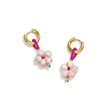 Stainless Steel Beads Earrings Flower Cute Simple Series Women's jewelry