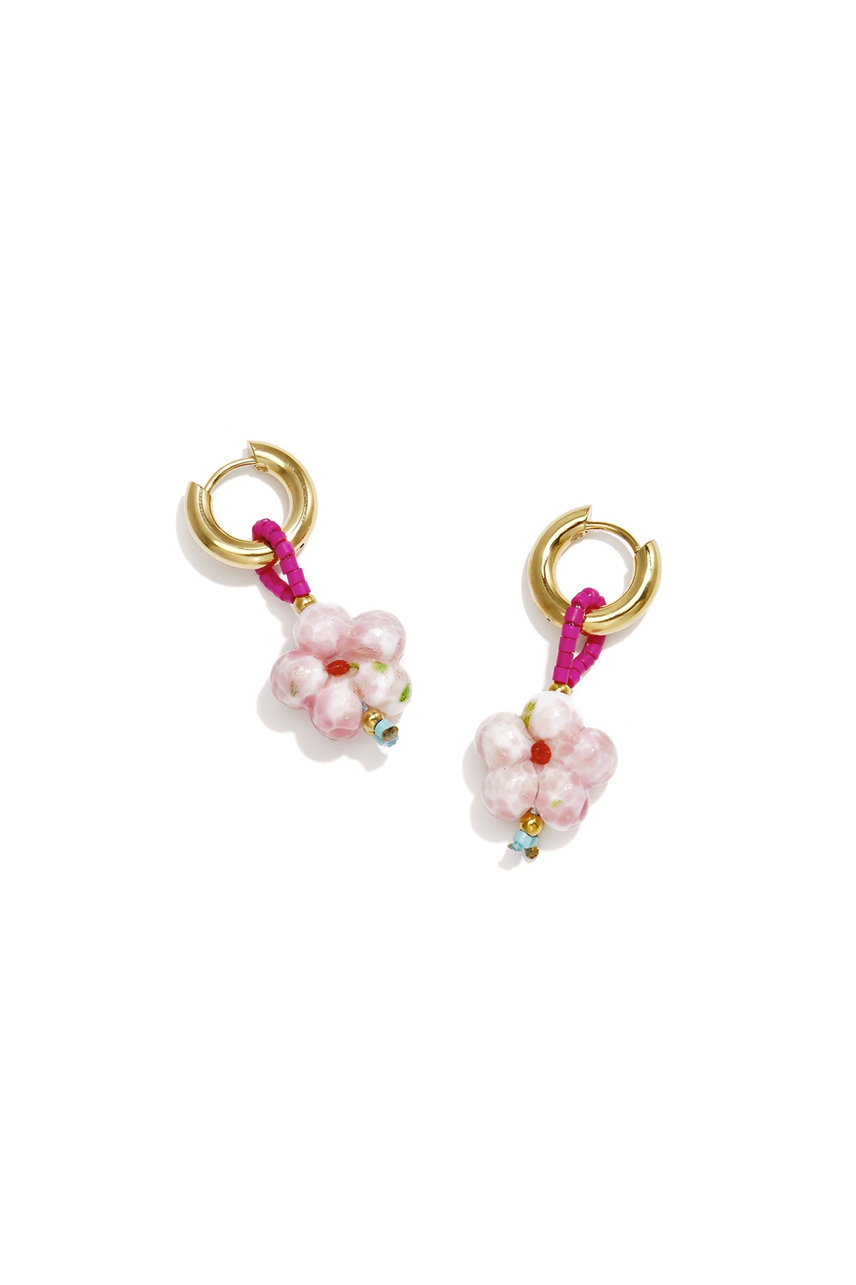 Stainless Steel Beads Earrings Flower Cute Simple Series Women's jewelry