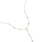 Y-line necklace with stones
