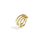 3-layer ring with wavy effect