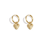 Stainless steel heart earrings