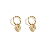 Stainless steel heart earrings