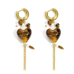 Stainless Steel Drop Earrings Heart Casual Daily Simple Series Women's jewelry