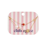 Charm bracelet with star and flower charms, pearls, stones and beads