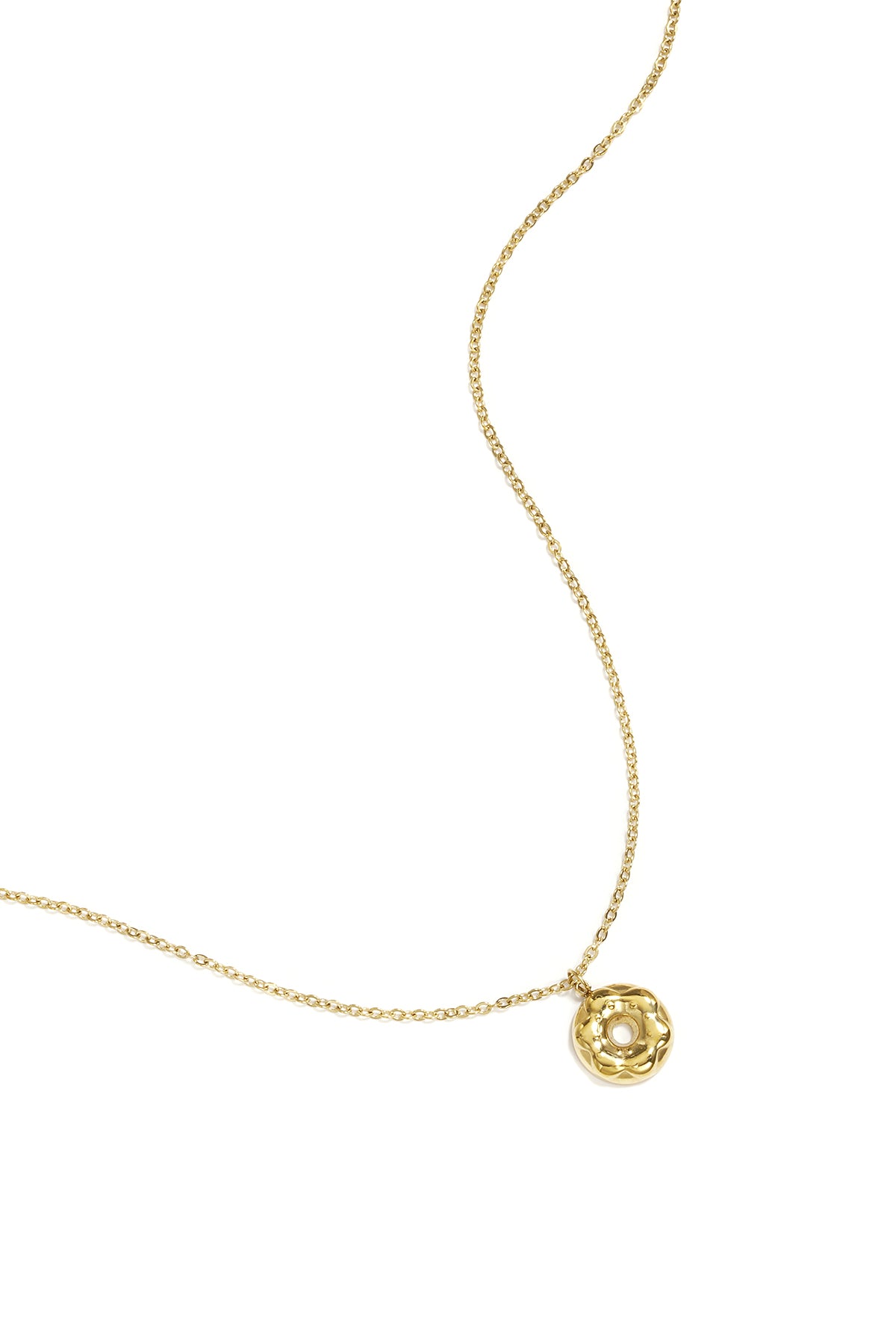 Necklace with donut charm